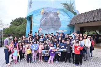 河馬萌獸現身台北動物園！國際塗鴉藝術家彩繪城市新地標