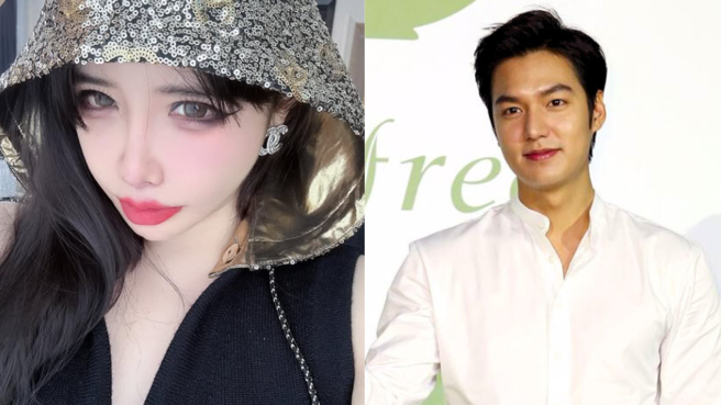 朴春自去年9月频频在社群上公开示爱演员李敏镐。（图／翻摄自朴春IG、中时资料照）