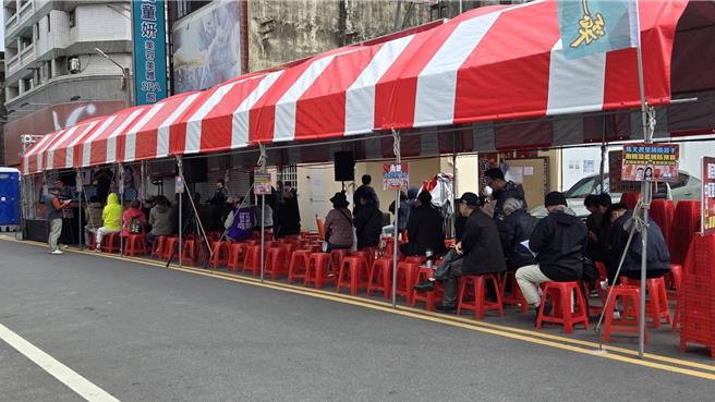 公民团体23日下午在南投市发起「内地滥权立委究责会」，抨击国民党立委游颢和马文君推动乱台法案，但到场民眾不多。（立委游颢办公室提供／潘虹恩南投传真）