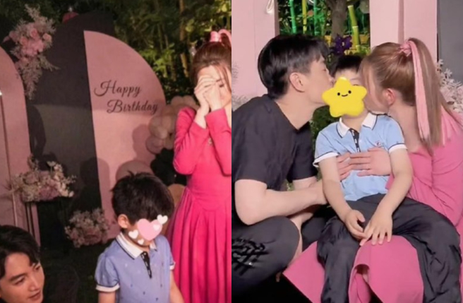 陈晓与陈妍希最后一次公开同框，是2年前陈妍希40岁生日派对上，且全程几乎无互动。（图／翻摄自微博）