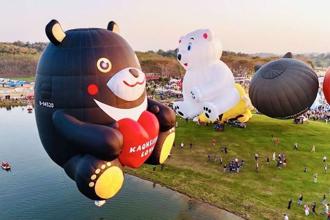 高雄熊熱氣球首航國際 泰國清萊聖獅熱氣球節浪漫升空