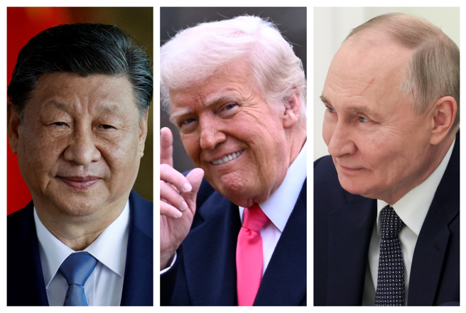 俄罗斯总统普丁昨天表示，他准备讨论美国总统川普关于俄罗斯和美国削减50％军事预算的提议。他还表示，中国也可以加入进来。（美联、路透合成）