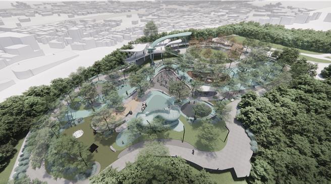 民族新村共融公园模拟图。（彰化县政府提供／叶静美彰化传真）