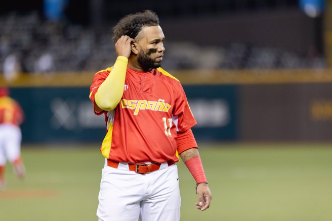 西班牙队三垒手安卡纳西昂（Wander Encarnación）单局发生2次失误，奉送中华队2分。（资料照／棒协提供）