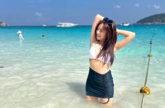 梁舒涵泰國大秀比基尼火辣好身材 樂喊：不留美照會後悔