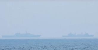 共艦馳離西南海域操演區！ 國軍監控畫面曝光