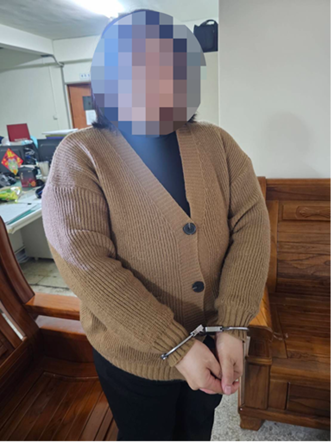 女车手骗走被害女子2000万元。（警方提供／萧宥彤翻摄）