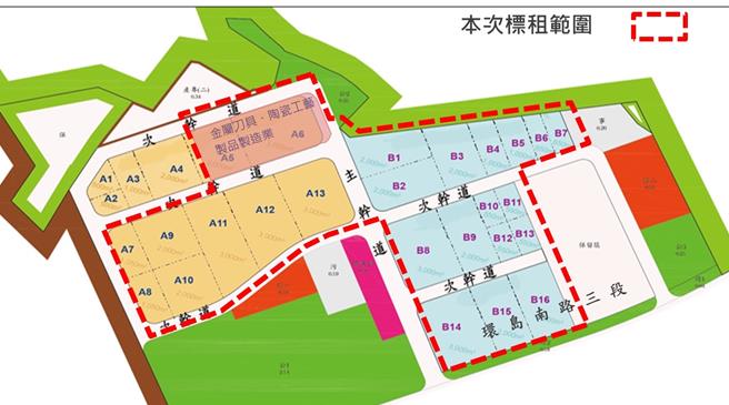 金门县产游博览园区第一阶段申请，总计标租25个坵块，提供4.38 公顷产业用地。（图／金门县政府）