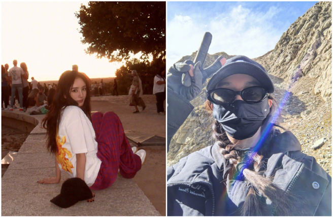 近期杨幂意外发现，右手手臂部分钙化。（图／翻摄自杨幂 微博）