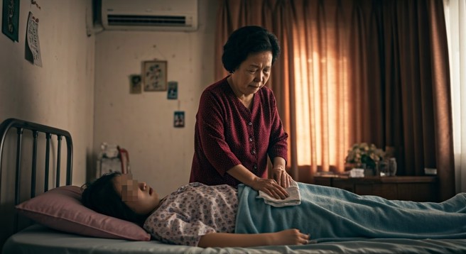 瑞芳一名老妇人，女儿过世没下葬，家中伴尸6年，每天开冷气还帮忙擦拭身体，近日此案件才意外曝光。（示意图、与本案无关／AI生成）