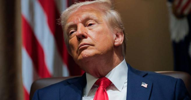 美国总统川普关税大刀挥向欧盟。（图／美联社／达志）