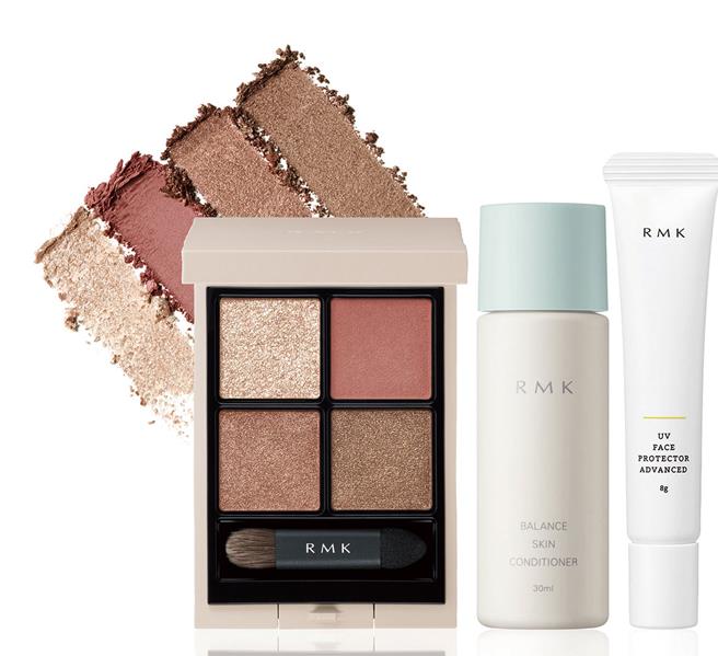 廣三SOGO推「RMK調色眼盤精選組」，價值2625元、獨家卡友價1935元。（廣三SOGO提供／朱世凱台北傳真）