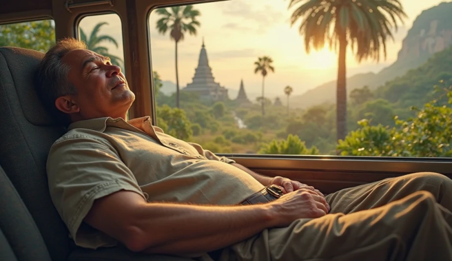 泰國一輛長途遊覽車日前發生離奇命案，一名男乘客疑似突發疾病暴斃。（示意圖、與本案無關／AI生成）