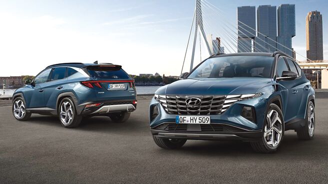 現代HYUNDAI陸威達展出Turbo Hybrid渦輪增壓油電科技車型，滿足市場需求。圖／陸威達提供