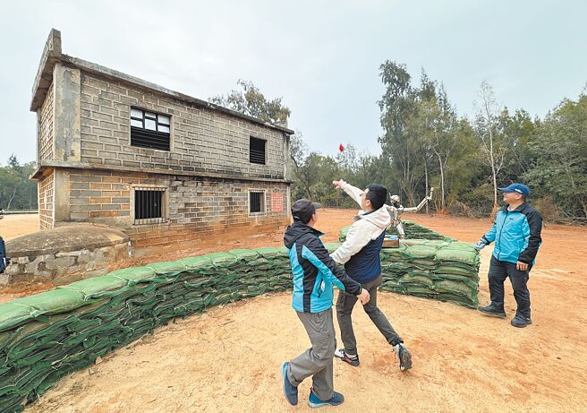 金門賈村營區修復為「賈村戰技體驗場」。（于家麒攝）