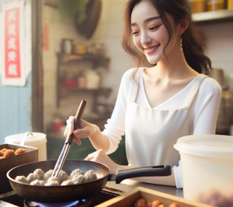 西安「丸子西施」长相太美 生意爆红 尪沦人气醋王