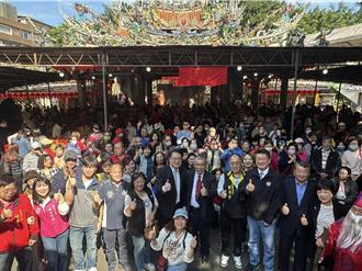 板橋埤墘福德宮參拜 林右昌：死亡連署侵犯人民基本權利