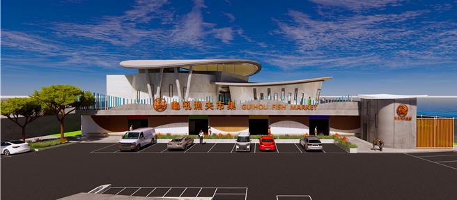 龜吼漁夫市集模擬圖。（新北市漁業處提供）