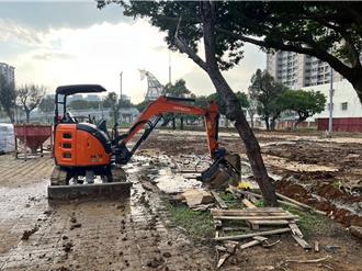 八德楓樹腳公園周邊工程未完工 另闢臨時停車場