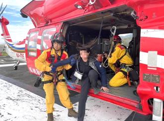 女山友「右腳腳趾」受傷求援 空勤直升機載下山送醫