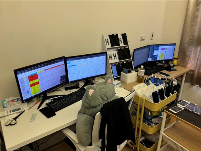 警方破获洗钱机房。（民眾提供／李京升台中传真）