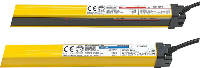 韶阳「MACTECH」安全光栅荣获欧盟最高安全规范Type4 CE认证。图／韶阳科技提供