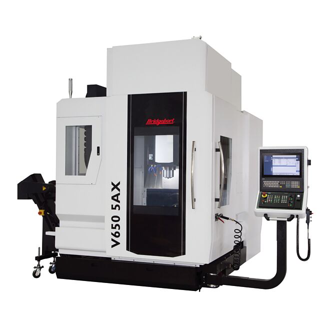 Bridgeport最新的五轴加工机。图／业者提供