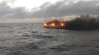 金山火燒船畫面曝光！　救援船長質疑海巡不夠積極