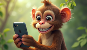 猴子打劫遊客搶手機 法國女取回驚見「猴子自拍照」