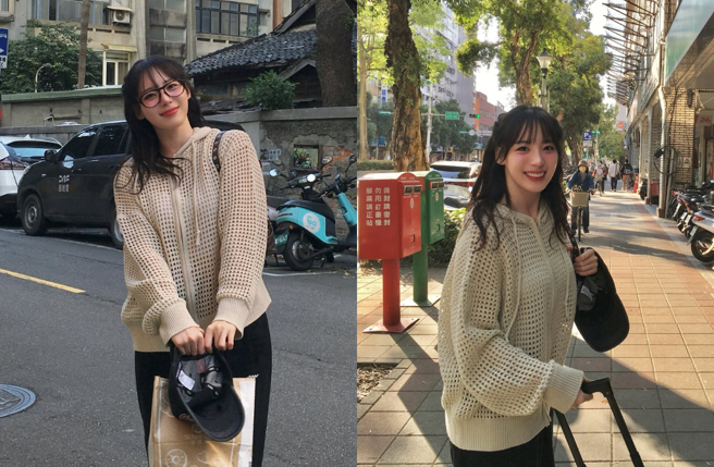 河智媛正式抵达台湾，现踪台北街头掀暴动。（图／IG@hajiwon.22）