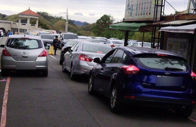 角板山上台地停车场常一位难求。（风管处提供／蔡依珍桃园传真）