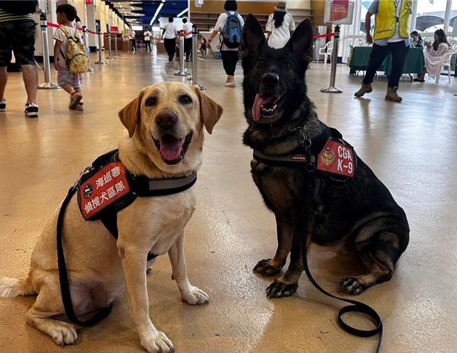 偵搜犬現身互動體驗，提升兒童公共安全意識。（義大皇家酒店提供）