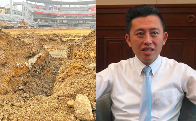 聲稱親自監工新竹棒球場的前市長林智堅如今神隱，施工相關弊端仍待究責。（合成圖／示意圖／王惠慧攝、資料照）