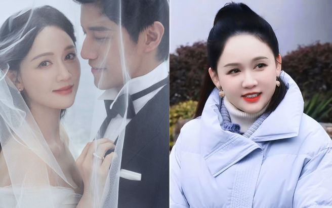 陈乔恩去年补办婚礼时身材窈窕，近日却被网友发现似乎有些圆润。（图／资料照、翻摄微博）