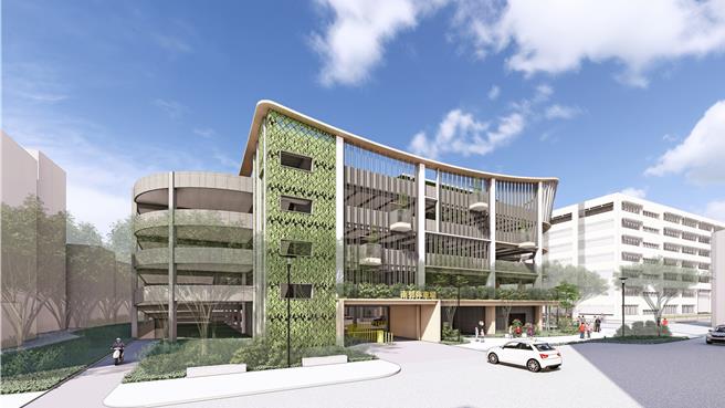 彰化市南郭路立体停车场规画地下1层、地上4层，完工后可提供280个汽车及610个机车车位，预计2026年9月完工。（示意图，彰化县政府提供／叶静美彰化传真）