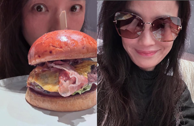 舒淇一连公开两张素顏近照，皮肤状态保养极佳。（图／翻摄边舒淇IG）