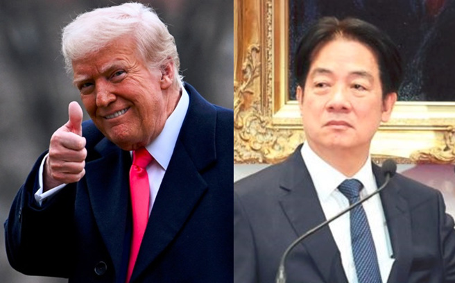 川普(左)上台后台积电加速移美，外界质疑赖清德(右)政府无因应作为及对策。（合成图／示意图／路透社、杜宜谙摄）