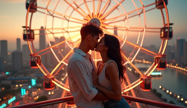 台北一名人夫阿德（化名）指控，妻子小美（化名）與男網友阿勇（化名）透過網路認識後，竟發展出曖昧關係，不僅在摩天輪上「定情」，還多次相約旅館激戰。（示意圖、與本案無關／AI生成）