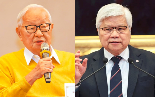 魏哲家(右)当董座的台积电爆发移美争议，有学者喊话希望张忠谋(左)回锅。（合成图／示意图／资料照、杜宜谙摄）