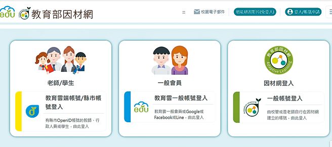 教育部建置的因材网传出北市1名国小学童帐号和密码外泄，导致家长信用卡被盗刷。（摘自因材网／谢佳君台北传真）
