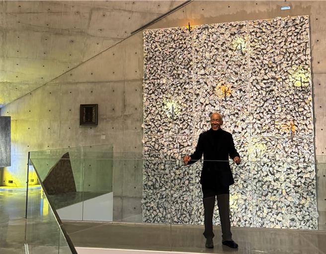 江贤二艺术园区今日落成，将于15日开幕，艺术家江贤二。（蔡旻妤摄）