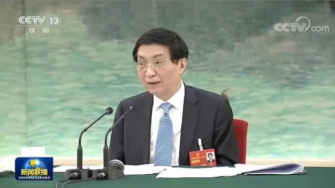 大陆全国政协主席王沪寧今天参加人大台湾团审议。（央视新闻）