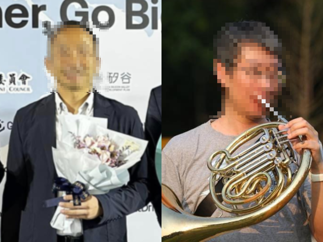 云云科技梁姓技术长（右）遭公司曾姓负责人（左）刺杀身亡。（翻摄当事人脸书、部落格）