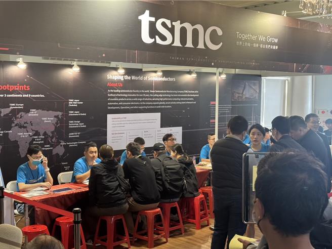 台积电工程师、管理师等职位求职者眾多。（洪靖宜摄）