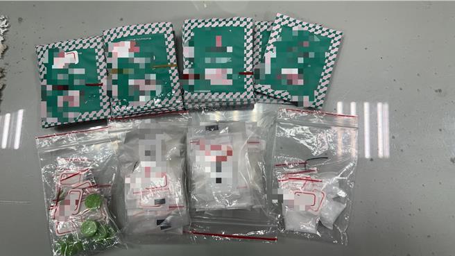 高雄市三民区9日凌晨发生车祸，30岁何姓男子驾车追撞前方车辆后，警方到场处理时，意外在其车内发现毒品恺他命。（高雄市警方提供／林雅惠传真）