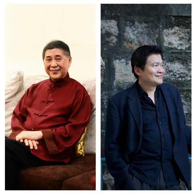 左圖為作家白先勇（許培鴻攝影），右圖為作家羅智成（小路攝影）。（大地酒店提供）