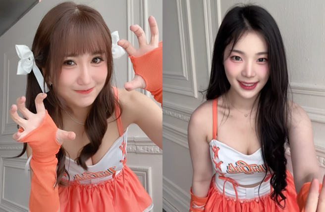 Uni-girls新制服超萌亮相，人气成员彩冞、赵娟周迫不及待拍片跳舞。（图／IG）