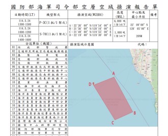 警告？海军发布射击通告 管制区划在屏东外海大陆权宜轮聚集处