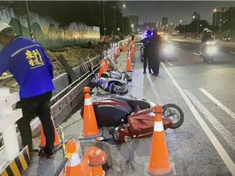 高雄女騎士閃車滑進工地受傷　警追肇事駕駛