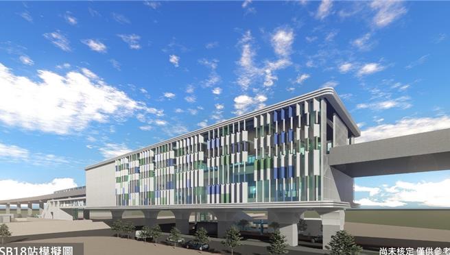 基隆捷运综合规画2025年1月31日获行政院核定，基隆捷运SB18站基本设计模拟图。（图／新北捷运局）